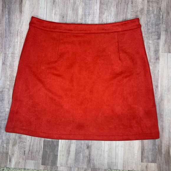 Aryeh Suede Zip Down Skirt - Picture 3 of 10